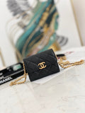 CHL - Mini Flap Bag Gold Toned Hardware Black For Women 4.7in/12LO