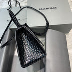 BLN-Ciaga Hourglass Small Handbag In Black, For Women,  Bags 9in/23LO