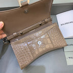 BLN-Ciaga Downtown Small Shoulder Bag With Chain Brown, For Women,  Bags 11.8in/30LO