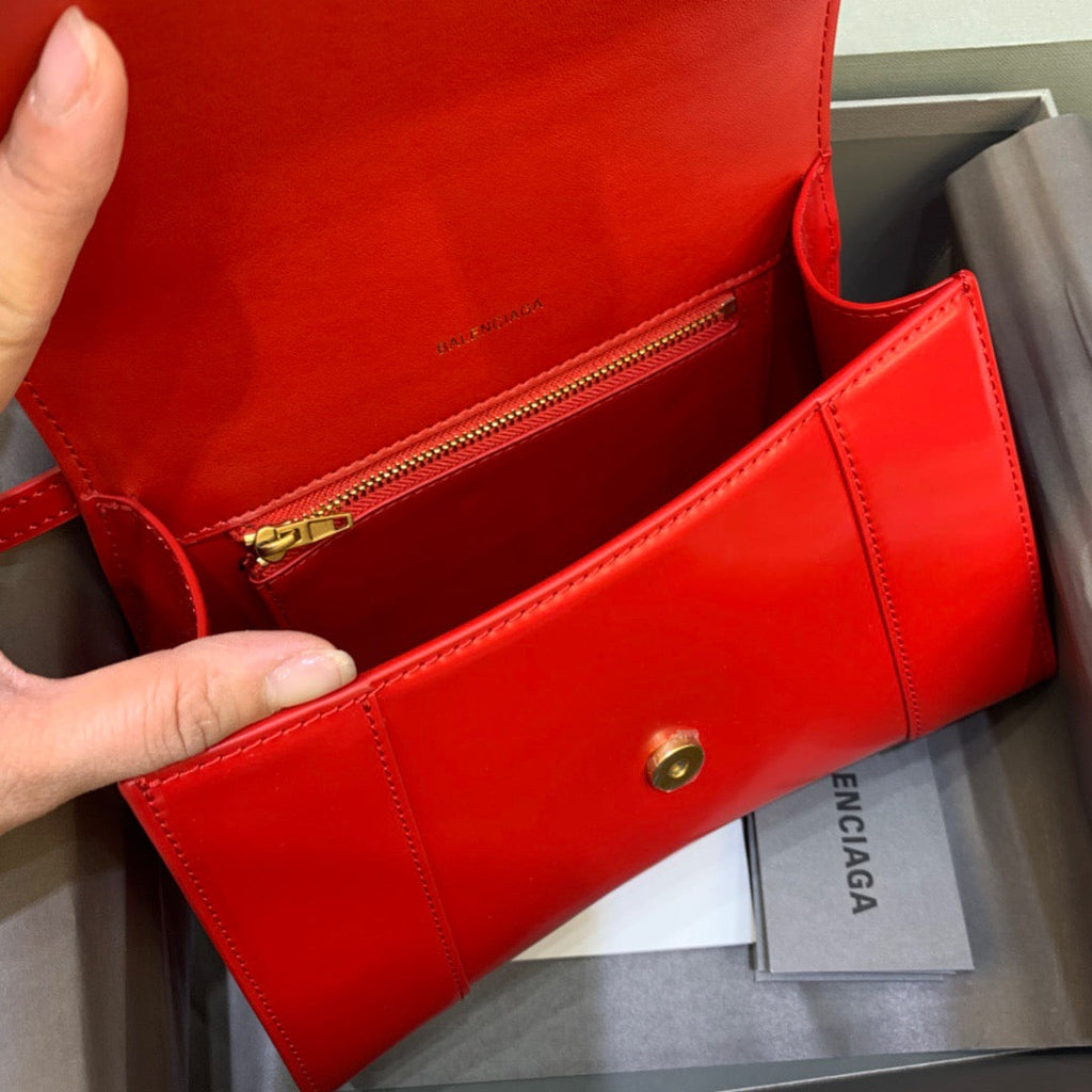 BLN-Ciaga Hourglass Small Handbag In Bright Red, For Women,  Bags 9in/23LO 5935461QJ4M6406