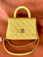 CHL - Mini Flap Bag Top Handle Yellow For Women 7.5in/19LO