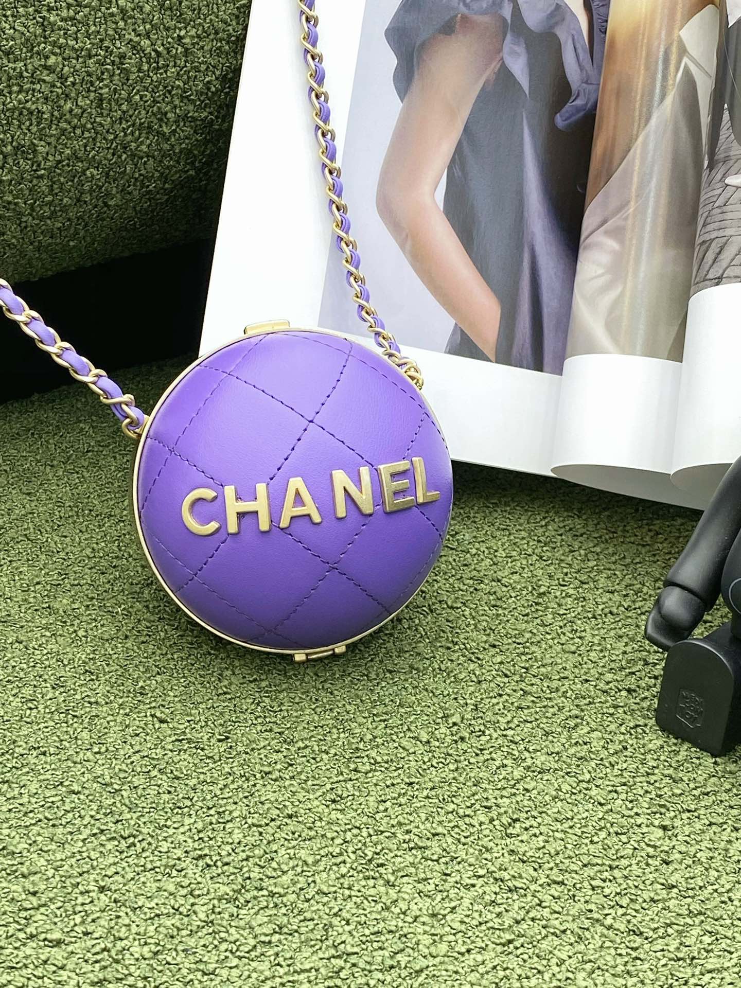 CHL -  Ball Bag Purple and Gold Chain Bag For Women 23.5LO/9.25in