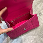 BLN-Ciaga Hourglass Small Handbag In Dark Pink, For Women,  Bags 9in/23LO