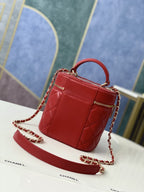 CHL - Vanity Case Gold Hardware Burgundy For Women Handbags, Shoulder Bags 9.4in/24LO 