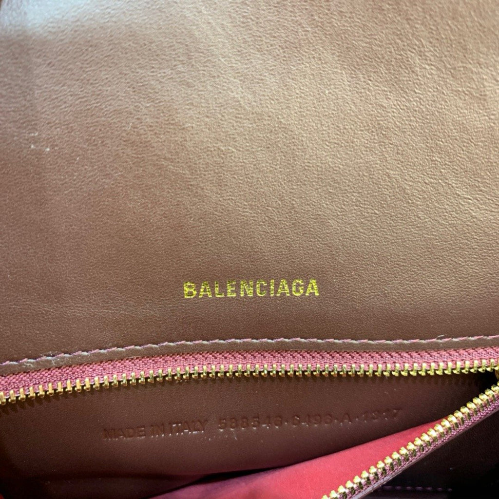 BLN-Ciaga Hourglass Small Handbag In Dark Red, For Women,  Bags 9in/23LO