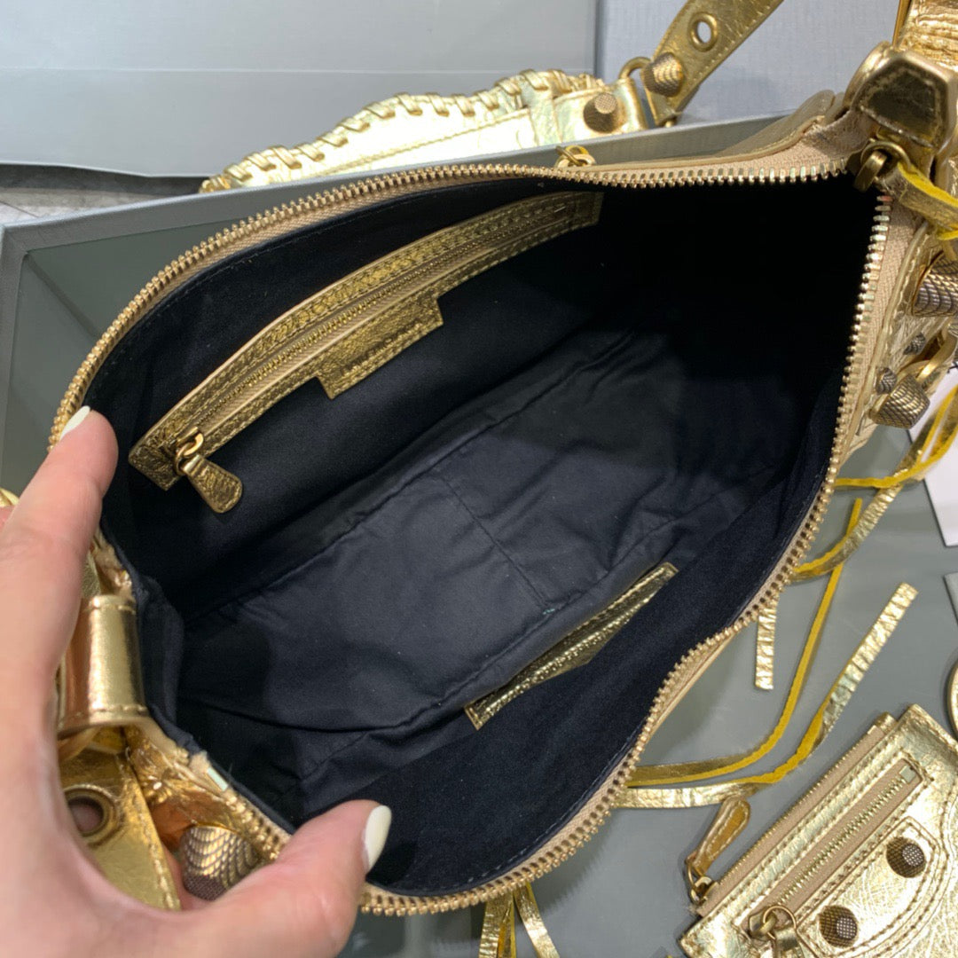 BLN-Ciaga Le Cagole XS Shoulder Bag In Gold, For Women,  Bags 13in/33LO