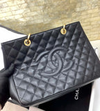 CHL -  Classic Tote Bag Gold Toned Hardware Black For Women 13.3in/34LO