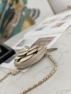CHL -  Camellia Clutch With Chain Gold Bag For Women 11LO/4in