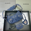 BLN-Ciaga Le Cagole XS Shoulder Bag In Blue Washed, For Women,  Bags 10.2in/26LO
