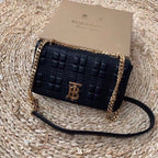 B-Berry - BB  Quilted Medium Lola Bag Monogram Black For Women, Bags 11in/28LO 80217011