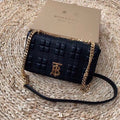 B-Berry - BB  Quilted Medium Lola Bag Monogram Black For Women, Bags 11in/28LO 80217011