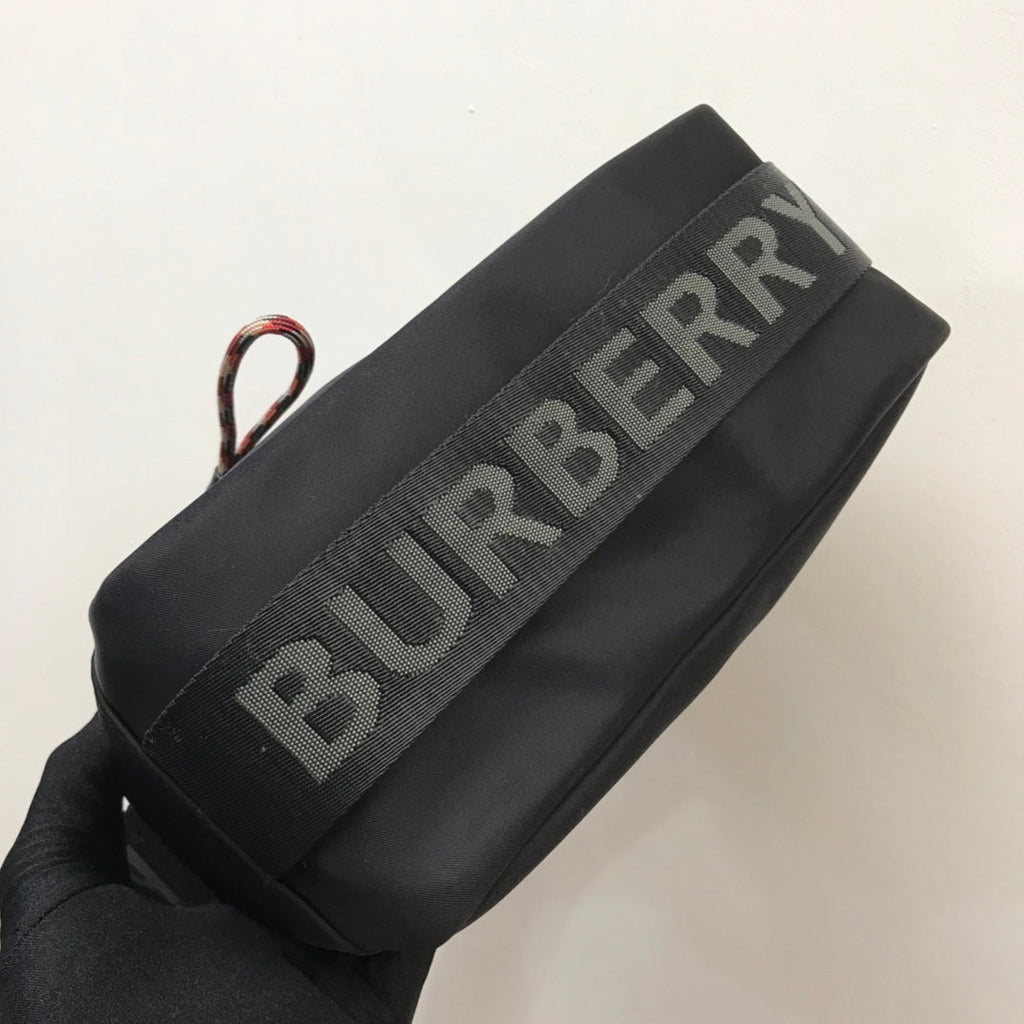 B-Berry - BB  Logo Detail Nylon Crossbody Bag Black For Men, Bags 8.7in/22LO