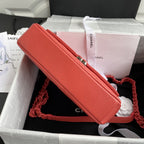 CHL - Flap Bag Red Hardware Grained Red For Women Handbags, Shoulder Bags 9.4in/24LO AS2303
