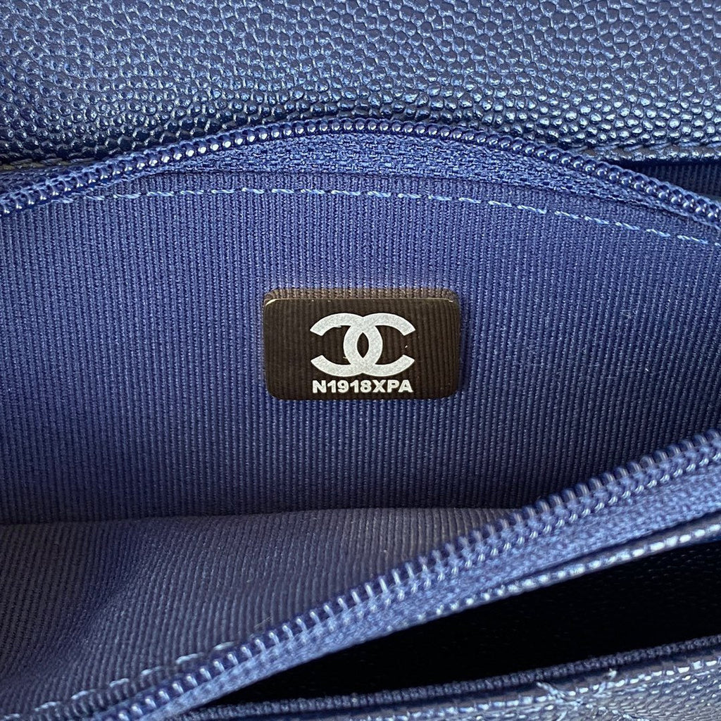 CHL - Small Flap Bag Gold Hardware Navy Blue For Women Handbags, Shoulder Bags 7.5in/19LO AP2840