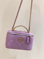 CHL - Small Vanity Case Purple For Women 6.7in/17LO AS3171