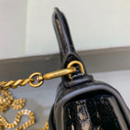 BLN-Ciaga Hourglass Mini Handbag With Chain In Black, For Women,  Bags 4.7in/12LO