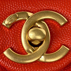 CHL - Mini Flap Bag With Top Handle Gold Hardware Red For Women Handbags, Shoulder Bags 7.9in/20LO AS2431 
