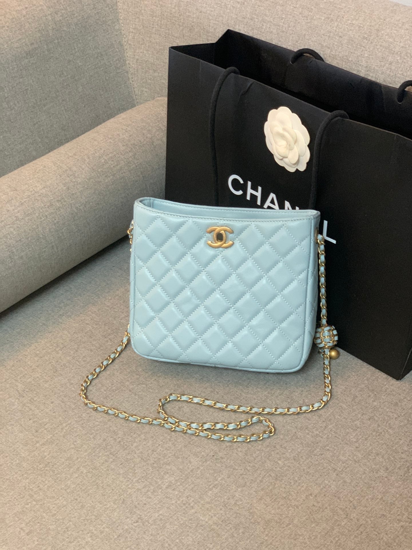 CHL - Hobo Handbag Light Blue Bag For Women 16LO/6in