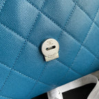 CHL - Flap Bag Red Hardware Grained Blue For Women Handbags, Shoulder Bags 9.4in/24LO AS2303