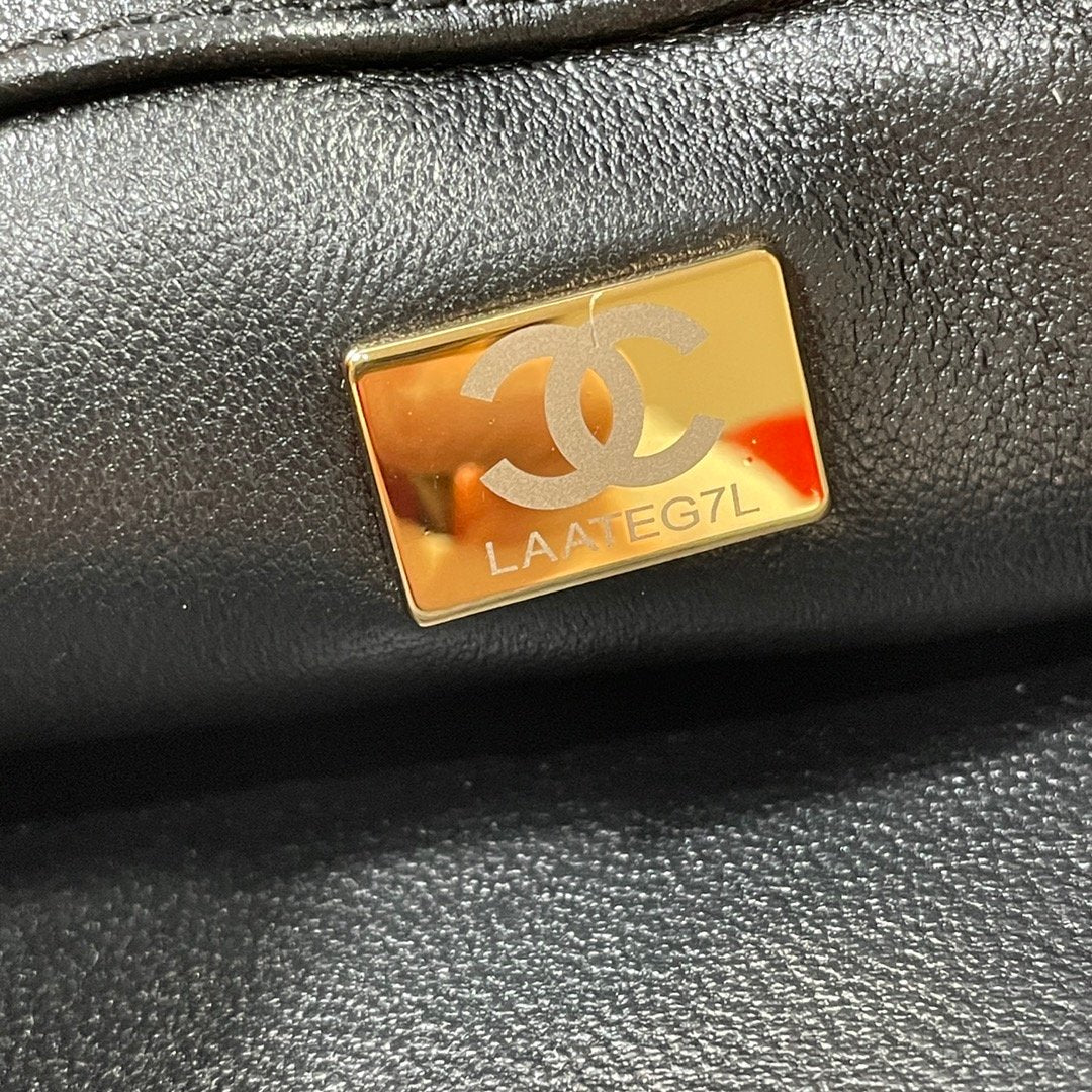 CHL - Large Flap Bag Gold Hardware Black For Women Handbags, Shoulder Bags 9.1in/23LO AS3367