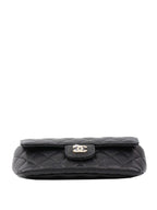 CHNL -  Black Caviar Glasses Case Chain Bag.