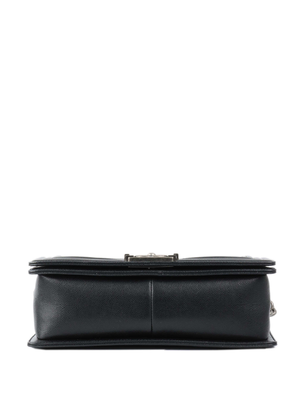 CHNL -  Medium Black Chevron Boy Bag.