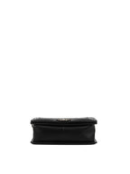 CHNL -  Black Lambskin Medium Boy Bag Ruthenium Finish Metal Hardware.