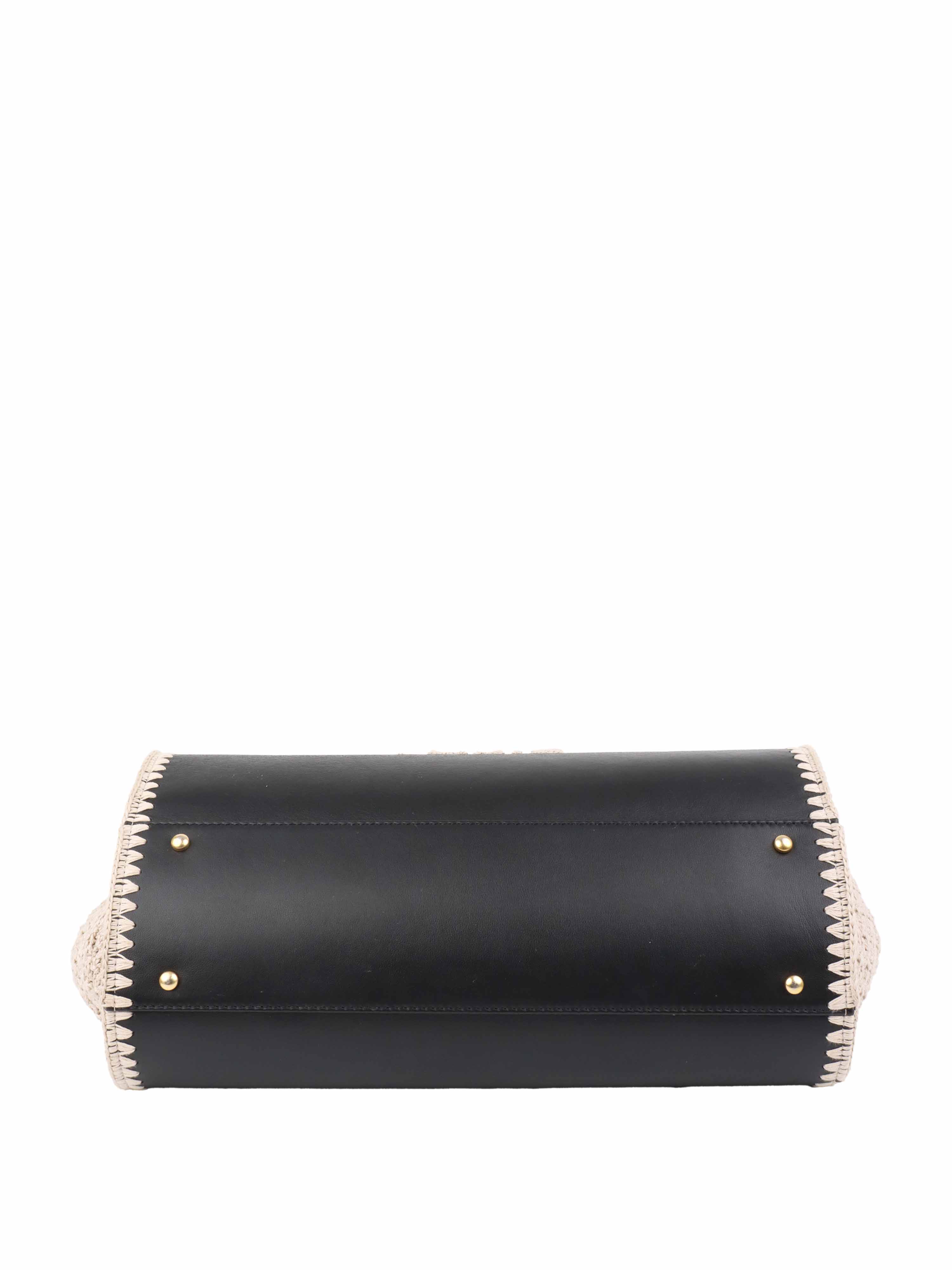 CHNL -  Black & Raffia Deauville Tote.