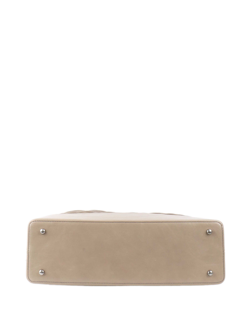CHNL -  Grey Quilted Calfskin Tote.