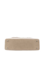 CHNL -  Grey Quilted Calfskin Tote.