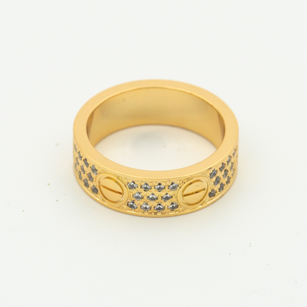 LOVE RING 6.5MM DIAMONDS PAVED