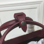 B-Berry - BB  House Check Derby Medium Banner Purse Tote Purple For Women, Women’s Bags 14in/35LO