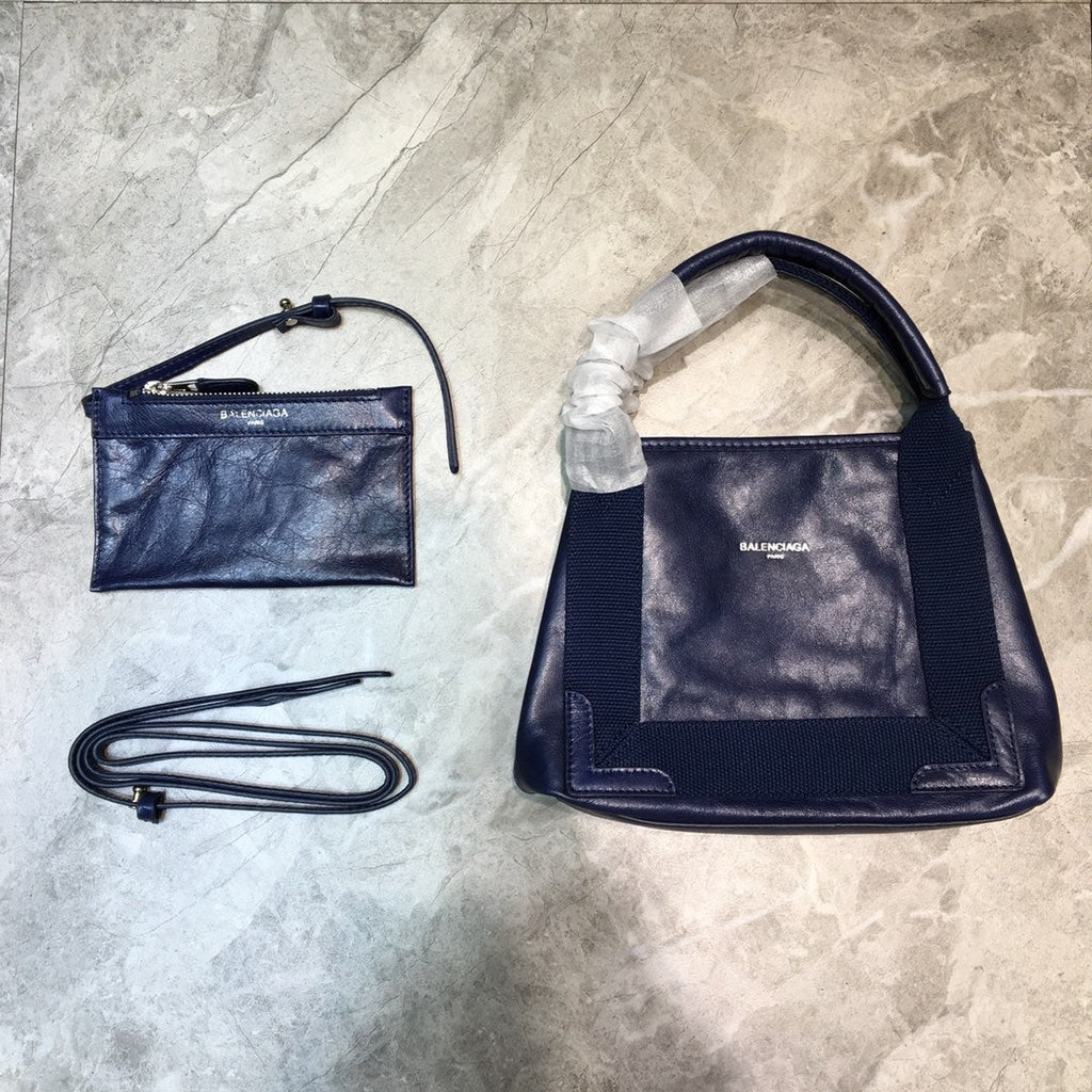 BLN-Ciaga Navy XS Tote Bag In Blue, For Women,  Bags 12.6in/32LO