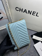 CHL -  Chevron Trendy CHL -  Phone Light Blue Bag For Women 18LO/7in