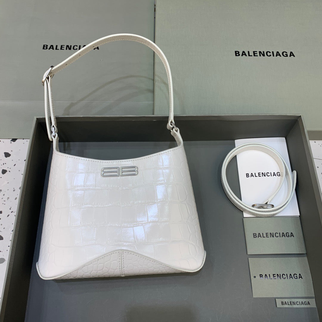 BLN-Ciaga XX Small Hobo Bag In White, For Women,  Bags 7.8in/20LO 6955892108Y9001