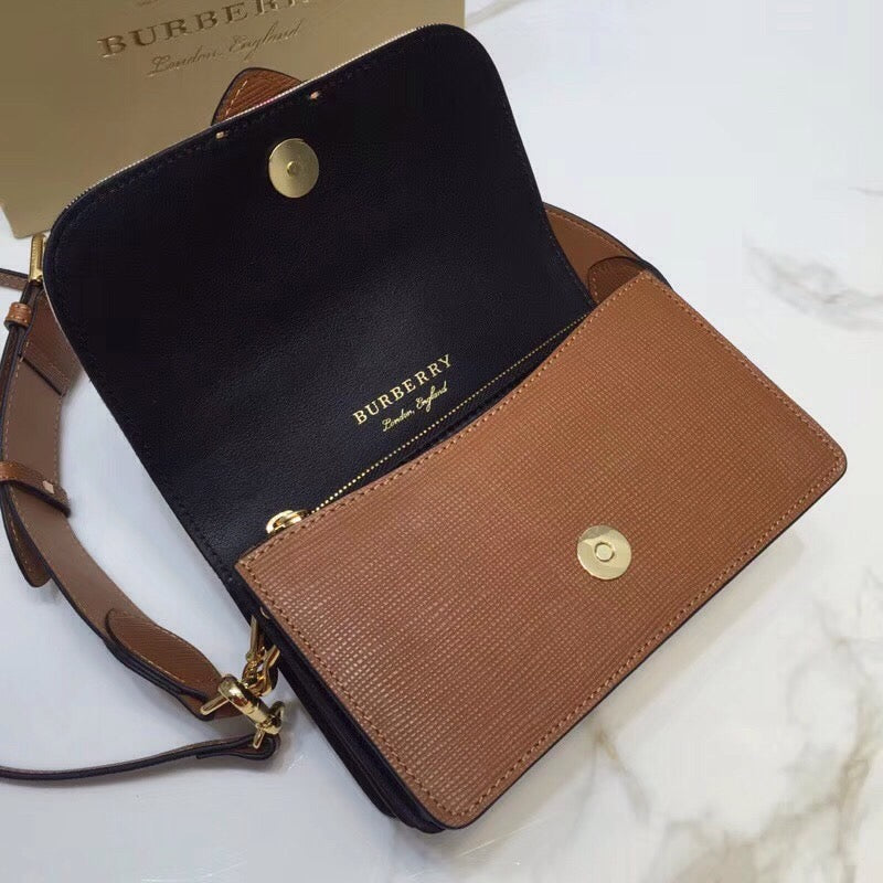 B-Berry - BB  The Small Buckle Bag In House Check Brown For Women, Bags 7.5in/19LO