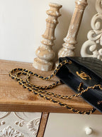 CHL -  Black Medium Quilted Caviar Tote Bag For Women 28LO/11in