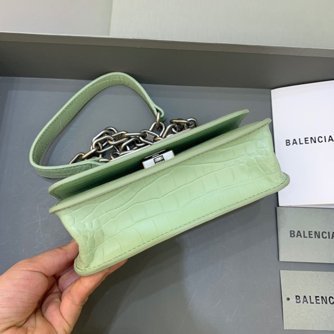 BLN-Ciaga Gossip Small On Chain Shoulder Bag Light Green, For Women,  Bags 7.4in/19LO