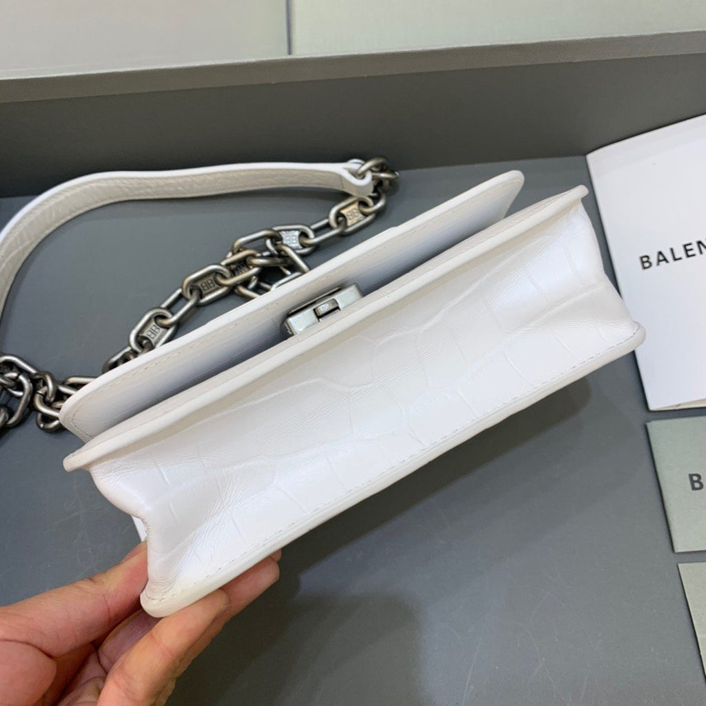 BLN-Ciaga Gossip Small On Chain Shoulder Bag White, For Women,  Bags 7.4in/19LO