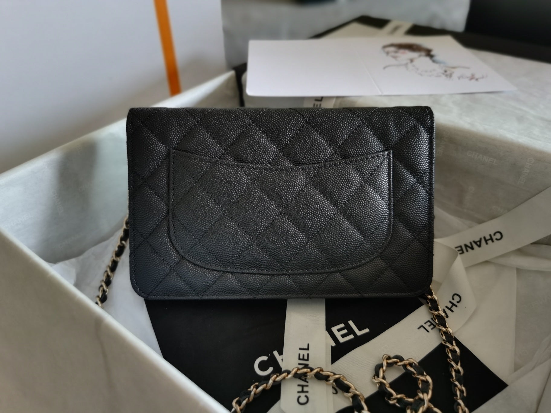CHL - Mini Flap Bag Black For Women 7.2in/18.5LO