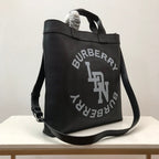 B-Berry - BB  Logo Graphic ConTLM -tible Tote London Check Canvas Large For Men, Bags 15in/38LO