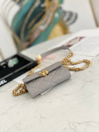 CHL - Mini Flap Bag Gold Toned Hardware Grey For Women 4.7in/12LO