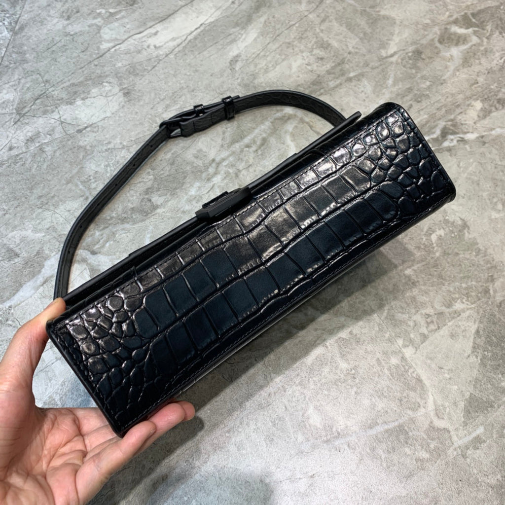 BLN-Ciaga Hourglass Handbag In Black, For Women,  Bags 9.8in/25LO