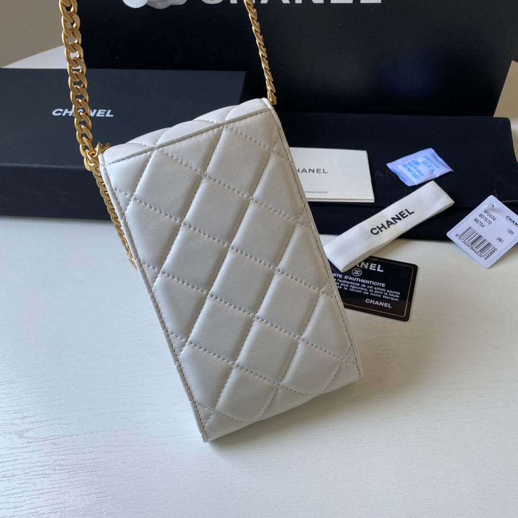 CHL - Phone Holder White Bag For Women 15LO/6in