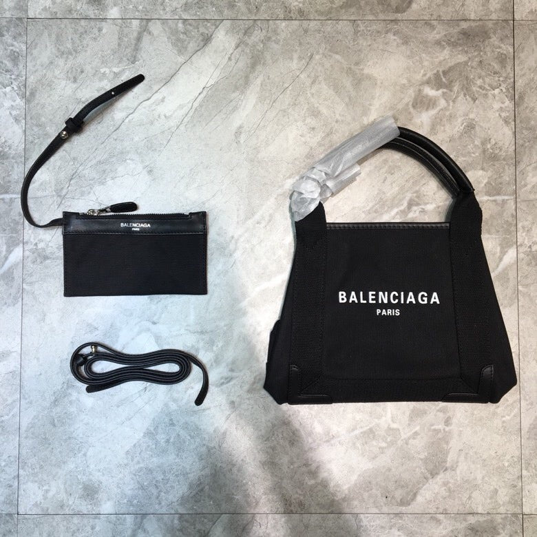 BLN-Ciaga Navy XS Tote Bag In Black, For Women,  Bags 12.6in/32LO 3903462HH3N1000