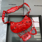 BLN-Ciaga Le Cagole XS Shoulder Bag In Red, For Women,  Bags 10.2in/26LO 6713091VG9Y6406