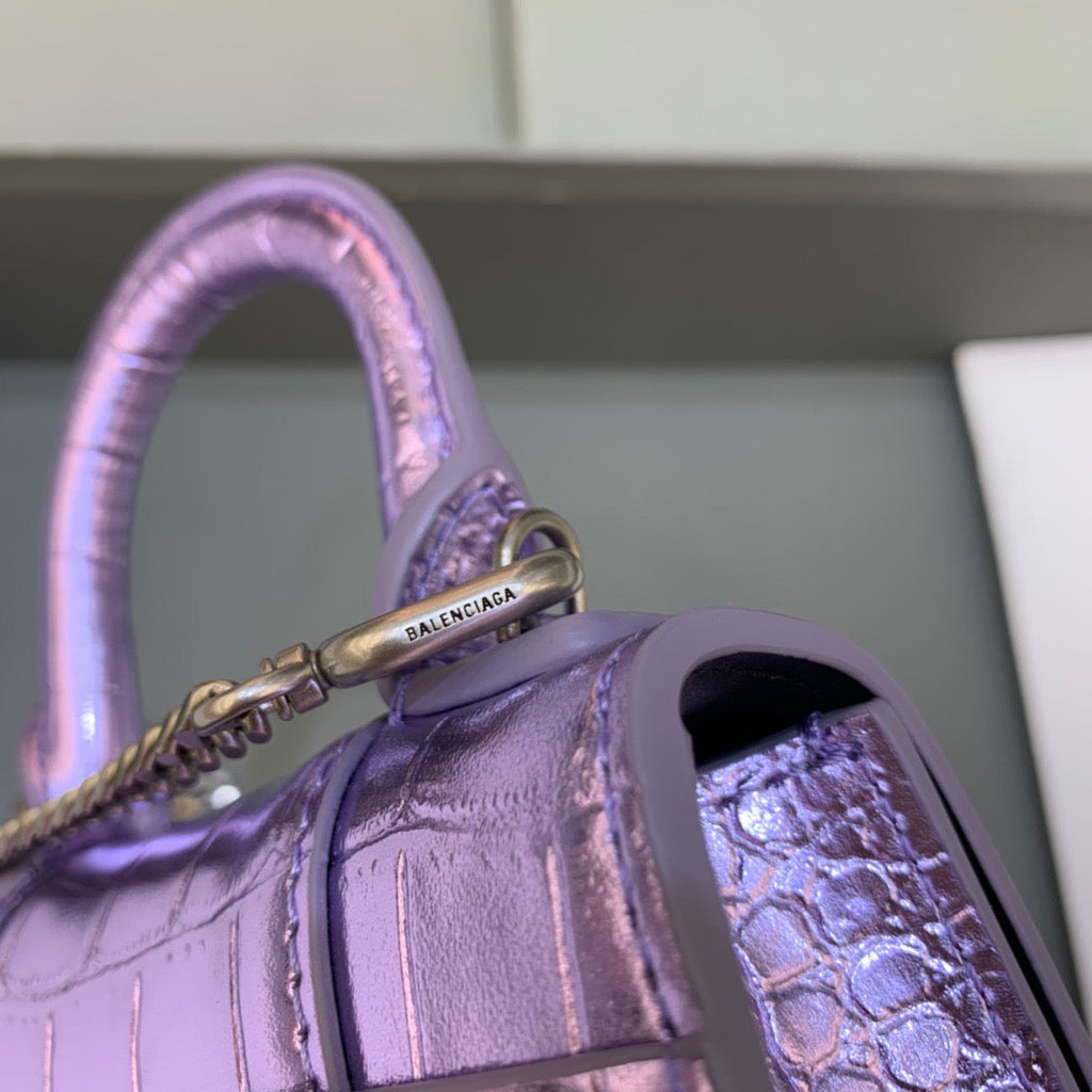 BLN-Ciaga Hourglass Mini Handbag With Chain In Light Violet, For Women,  Bags 4.7in/12LO