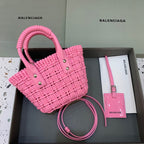 BLN-Ciaga Bistro XS Basket With Strap In Pink, For Women,  Bags 16.1in/41LO 6713422IE3Y5812