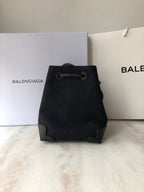 BLN-Ciaga Navy Cabas Linen Crossbody Bag In Black, For Women,  Bags 9.8in/25LO