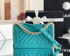 CHL - Medium Boy Handbag Blue For Women 9.8in/25LO A67086